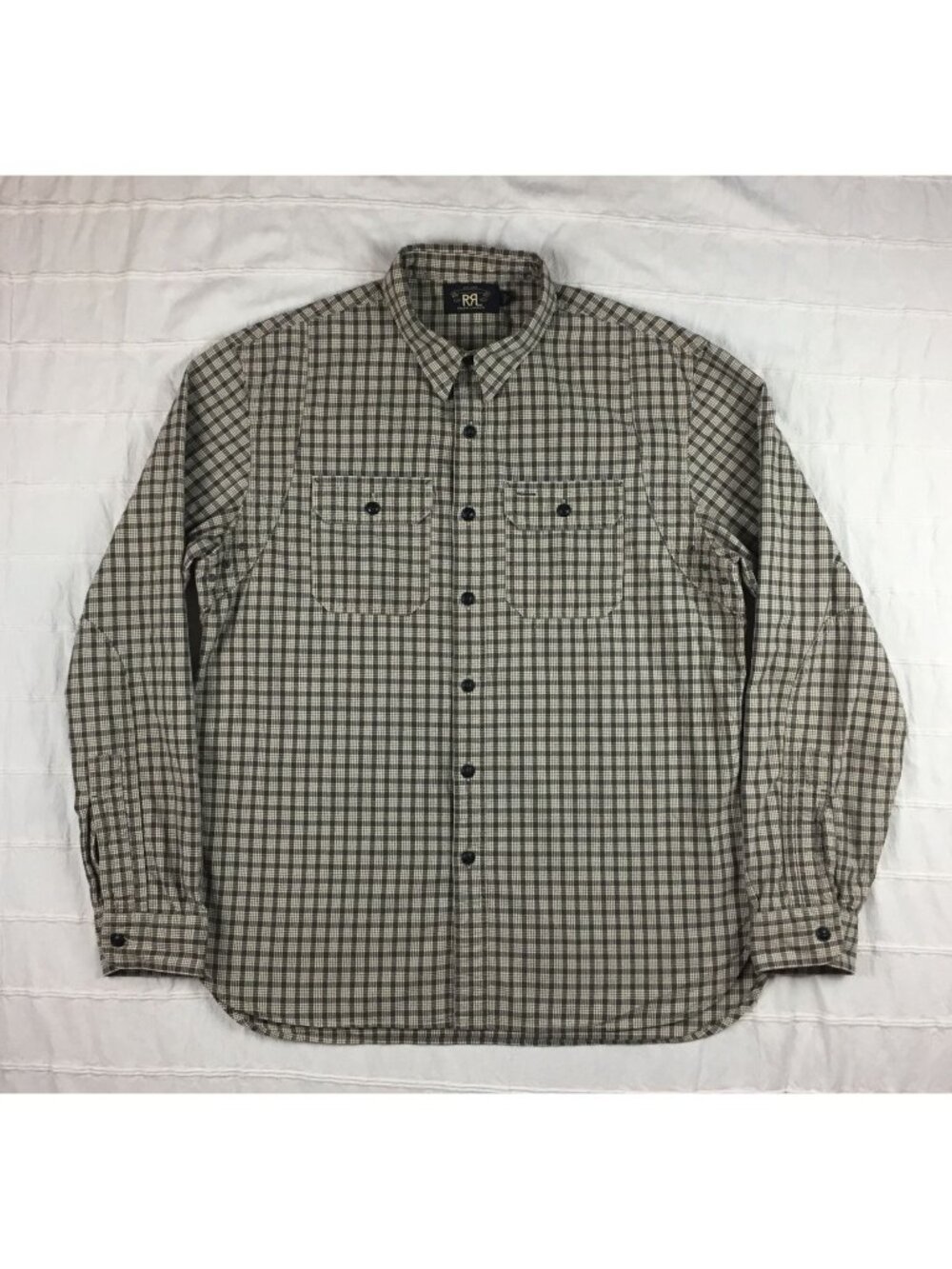 Ralph Lauren Double RL RRL Check Long Sleeve Shirt Men's Size Large Button Up
